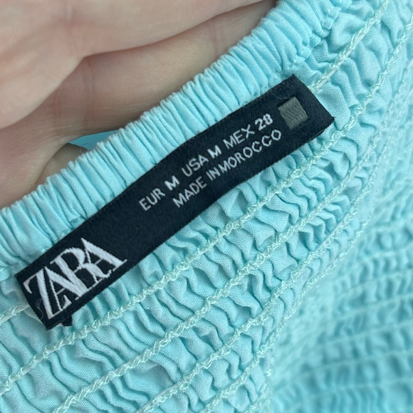 Light Blue Puff Sleeve Top - Picture 6 of 7